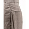 Mélange wool and viscose trousers