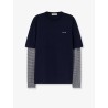 Blend of virgin wool, cashmere and silk sweater