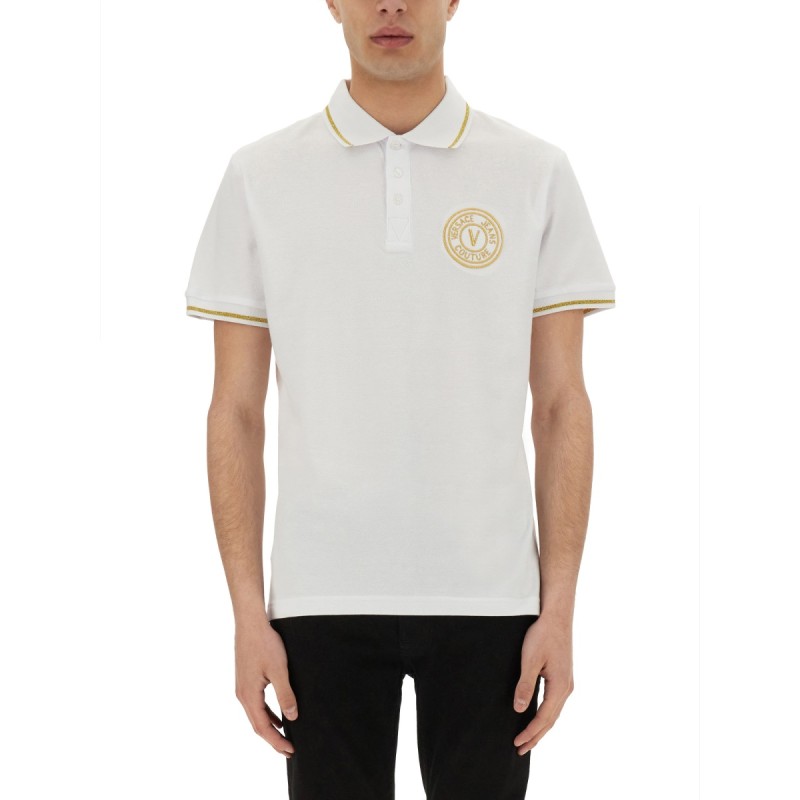 POLO IN COTONE CON V-EMBLEM
