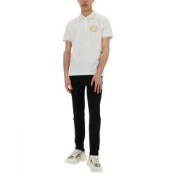 POLO IN COTONE CON V-EMBLEM