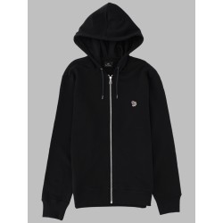 FELPA "ZEBRA" CON ZIP E CAPPUCCIO