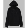 FELPA "ZEBRA" CON ZIP E CAPPUCCIO