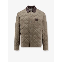 Cannage Shirt/Jacket with Dior patch and leather collar