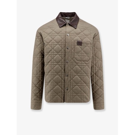 Cannage Shirt/Jacket with Dior patch and leather collar