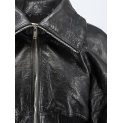 Dracuflight Cropped Leather Jacket