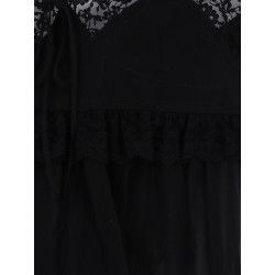 Silk top with lace profiles
