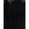 Silk top with lace profiles