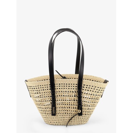 Paula's Ibiza -Braid raffia and leather shoulder bag