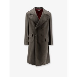Double-breasted virgin wool coat