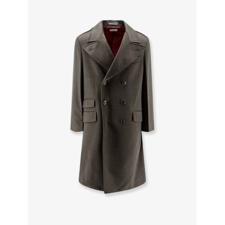 Double-breasted virgin wool coat
