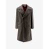 Double-breasted virgin wool coat