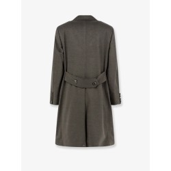 Double-breasted virgin wool coat