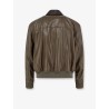 Leather Jacket with Ibntrecciato detail