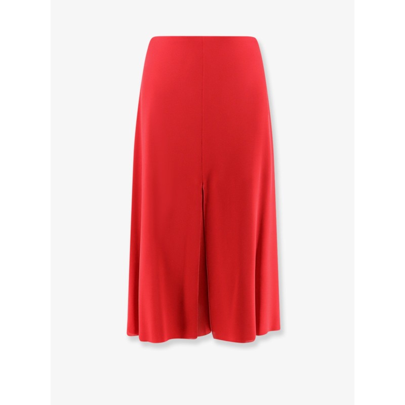Midi silk skirt