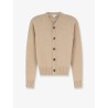Cashmere blend cardigan with Intrecciato logo patch