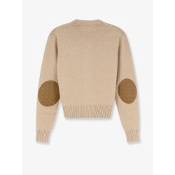 Cashmere blend cardigan with Intrecciato logo patch