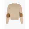Cashmere blend cardigan with Intrecciato logo patch