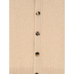 Cashmere blend cardigan with Intrecciato logo patch