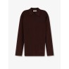 Wool polo shirt with embroidered logo on the front