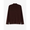 Wool polo shirt with embroidered logo on the front