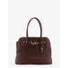 Aventure leather handbag with front lettering logo