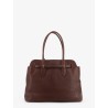 Aventure leather handbag with front lettering logo