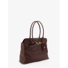 Aventure leather handbag with front lettering logo