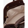 Aventure leather handbag with front lettering logo