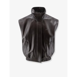 Giubbino in pelle smanicato