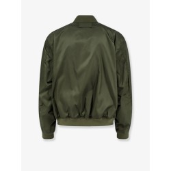 Nylon bomber with orange lining