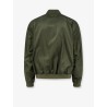 Nylon bomber with orange lining