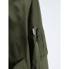 Nylon bomber with orange lining