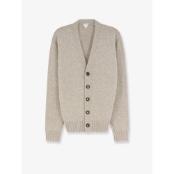 Cashmere blend cardigan with Intreccio patch