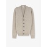 Cashmere blend cardigan with Intreccio patch