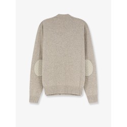 Cashmere blend cardigan with Intreccio patch
