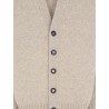 Cashmere blend cardigan with Intreccio patch