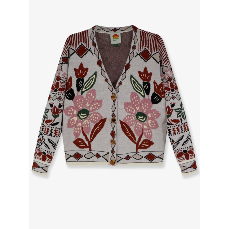 Cardigan with Multicolor embroidery