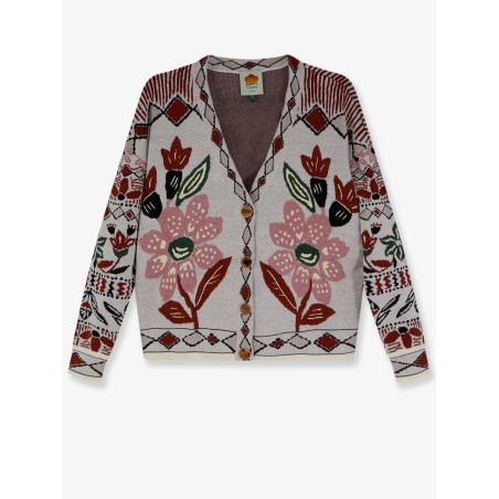 Cardigan with Multicolor embroidery