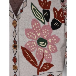Cardigan with Multicolor embroidery
