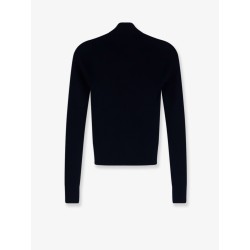 Cotton cardigan with front logo inlay