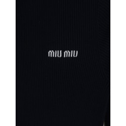 Cotton cardigan with front logo inlay