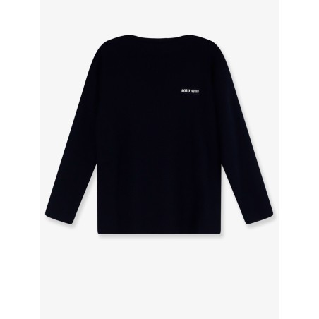 Wool sweater with lettering logo