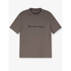 Cotton T-shirt with front embroidery