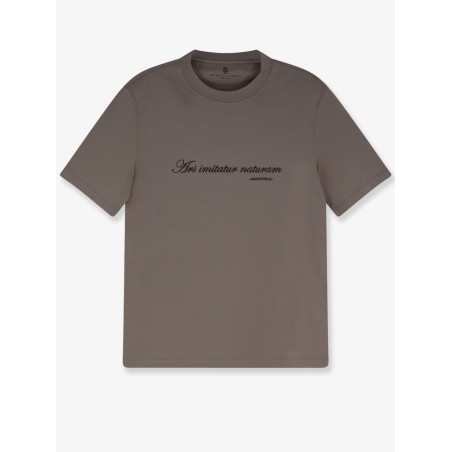 Cotton T-shirt with front embroidery