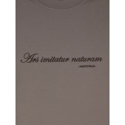 Cotton T-shirt with front embroidery