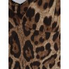 Cotton blend top with animal print