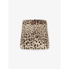 Cotton, silk and viscose mini skirt with animal motif