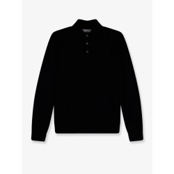 Cashmere and silk polo shirt