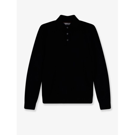 Cashmere and silk polo shirt