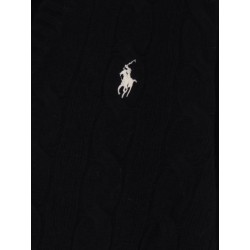 Wool and cashmere blend sweater with embroidered logo on the front